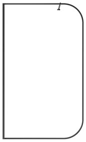 Ścianka prysznicowa zaokrąglona do kabiny walk-in - 120 x 200 cm - Czarny mat - DOUYANO