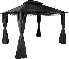 Pergola z twardym dachem MCW-M81,  szary
