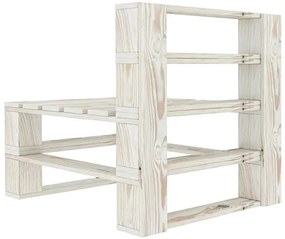 Biała sofa ogrodowa z palet drewnianych Z4-H38