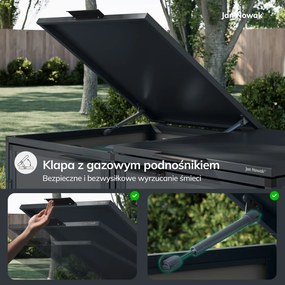 Zabudowa śmietnikowa 240L dwukomorowa, antracyt