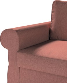 Pokrowiec na sofę Backabro 2-osobową rozkładaną kolor brązowy tkanina strukturalna