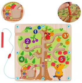 Tooky toy labirynt drzewko owocowe magnetyczne nauka liczenia