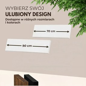 Półka ścienna FIGO + z konsolą, 70cm, biała Casaria