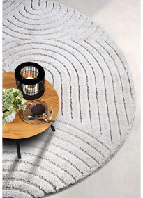 Biały okrągły dywan ø 200 cm Panglao New York White – Elle Decoration