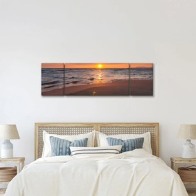 Obraz serca na piasku (170x50 cm)