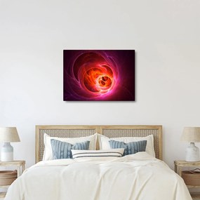 Nowoczesny obraz różowej abstrakcji (70x50 cm)