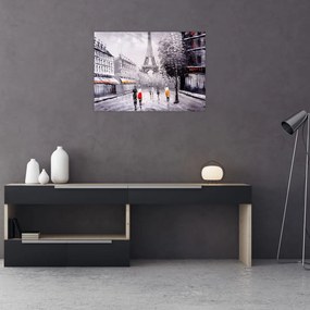 Obraz na szkle - Obraz na szkle olejny, Paryż (70x50 cm)