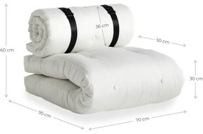 Beżowy fotel rozkładany odpowiedni na zewnątrz Karup Design OUT™ Buckle Up Beige