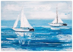 Obraz - Obraz jachtów na morzu (70x50 cm)
