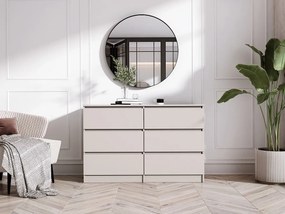 Komoda: 6 szuflad, kaszmir, 120 x 79 x 39 cm