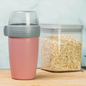 Westmark Dwuczęściowy pojemnik na żywność, 700 ml, różowy, S
