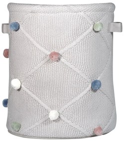 Jasnobrązowy tekstylny dziecięcy kosz na zabawki ø 30x35 cm Taupe – Kindsgut