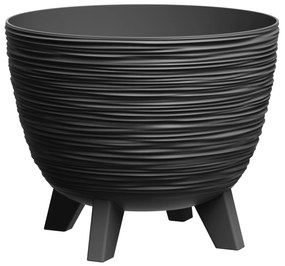 Doniczka okrągła Furu 19 cm antracyt PROSPERPLAST
