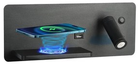 Immax 08288L-LED kinkiet z pilotem, USB i ładowarką bezprzew. LED/3W/230V