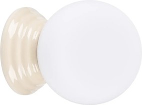 Beżowy kinkiet ścienny z okrągłym kloszem- M164-Weskom R0-L50