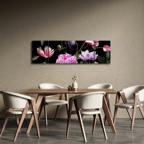 Obraz - Ilustracja kwiatów (170x50 cm)