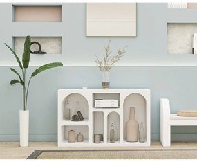 Biała wielopoziomowa półka 120 cm Lorin – Kalune Design