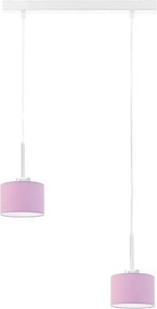 Podwójna okrągła lampa wisząca na białym stelażu - H5-Z55