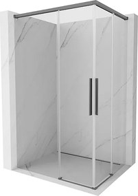 Mexen Rox Duo kabina prysznicowa rozsuwana 100 x 80 cm, transparent, gun metal - 8C2D-100-080-95-00