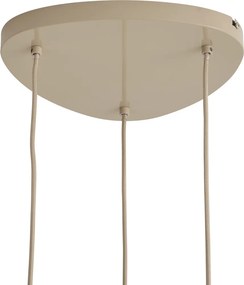 Lampa wisząca retro taupe z metalowym kloszem 6-punktowa - Macaron