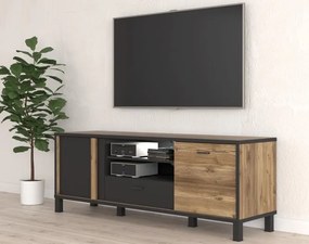 Dwudrzwiowa szafka RTV w stylu industrialnym Hayato 231