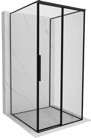 Mexen Rox-3S kabina prysznicowa 3-ścienna rozsuwana prawa 95 x 95 cm, czarna ramka, czarna - 8C2-095-095-70-70-3S-P