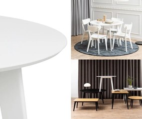 Okrągły nierozkładany stół Roxby Actona 105 cm, kolor biały