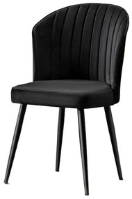 Zestaw krzeseł do jadalni Rubi Black and Black, 2 szt.