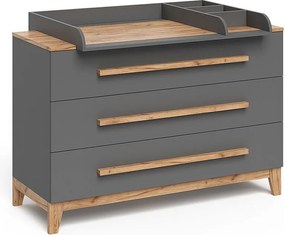 Przewijak szary/artystyczny 133.2x70x98 malia