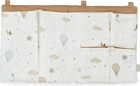 Organizer kieszonkowy na łóżeczko z bawełny organicznej w kolorze kości słoniowej 42 cm Dreamland – Cam Cam Copenhagen