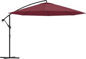 Bordowy ogrodowy parasol z aluminiowym słupkiem N9-E24