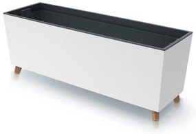 Donica ogrodowa z wkładem Urbi Case 77 x 23,5 x 30 cm biały PROSPERPLAST