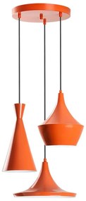 Lampa wisząca TOM na przewodzie 3xE27/40W/230V pomarańczowa
