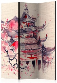 Parawan dwustronny Orient 135x172 cm 3-częściowy beżowy ARTGEIST B