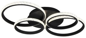 Czarna lampa sufitowa LED 49.5x65.5 cm Cires – Trio