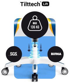 Fotel gamingowy Diablo X-One 2.0 Normal Size, Aqua Blue