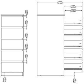 Komoda w dekorze dębu w naturalnym kolorze 40x111x50 cm Naia – Tvilum
