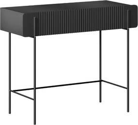 Toaletka Malmi 100 cm z szufladami - czarny mat / czarne nóżki