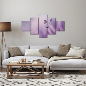 Obraz - Fioletowe motyle (125x70 cm)
