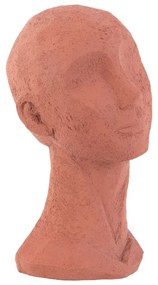 Figurka dekoracyjna w kolorze terakoty PT LIVING Face Art, wys. 28,4 cm