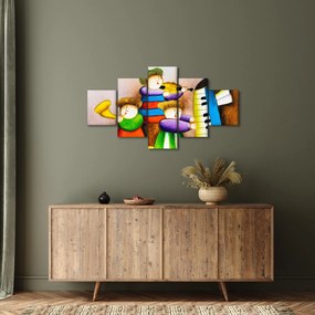 Obraz - Muzycy, malarstwo (125x70 cm)