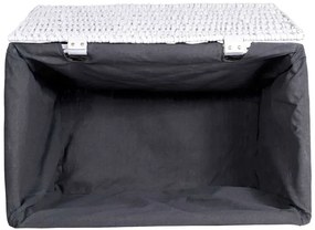 Biało Szary Kufer Z Lnianym Wkładem T1-Z40