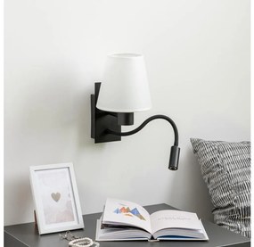 Brilagi - LED Kinkiet NUBILA 1xE27/25W/230V + LED/3W czarny/biały