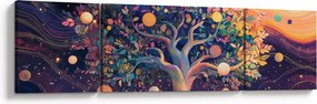 Obraz – Fioletowe drzewo pełne energii (170x50 cm)