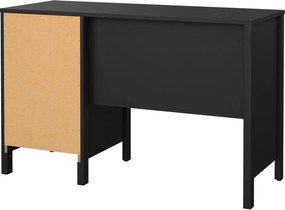Czarne biurko komputerowe Madrid 3 szuflady