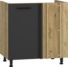Szafka kuchenna pod zlewozmywak dąb craft + antracyt H2-P84