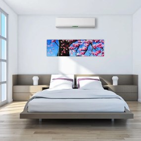 Obraz malowanego kwiatu wiśni (170x50 cm)