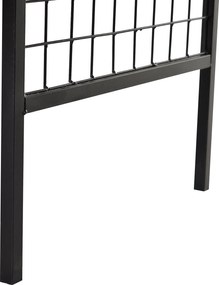 Outsunny Łuk Ogrodowy z Ławką Metalowa Brama Pergola Kratka dla Roślin Wspinających Czarny 152x58x207cm | Aosom PL