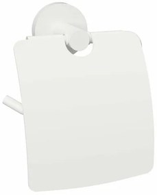 Sapho XR732W X-Round White uchwyt na papier toaletowy z pokrywą, biały