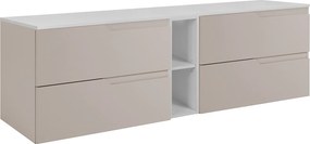 Zestaw mebli łazienkowych pod umywalkę, kaszmir / biały, 140 (2 x 60 + 20) x 46 x 58 cm